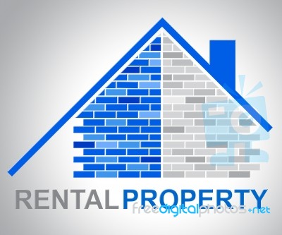 Rental Property Indicates Houses Rented And Real-estate Stock Image