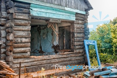 Repair Of Wooden House Stock Photo