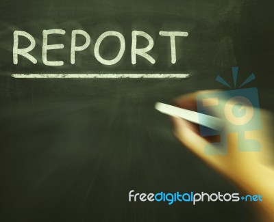 Report Chalk Means Research Summary And Presenting Findings Stock Image