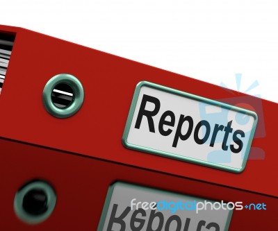 Report File Represents Document Catalogue And Paperwork Stock Image