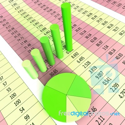 Report Graph Represents Infograph Diagram And Financial Stock Image