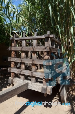 Reproduction Carreta As Used By Olvera Street Merchants In Los A… Stock Photo