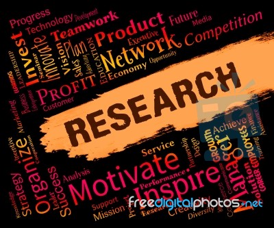 Research Magnifier Means Gathering Data And Analysis Stock Image