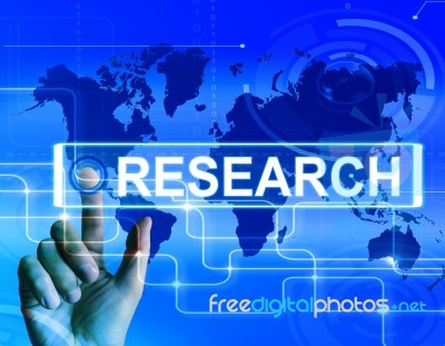 Research Map Displays Internet Researcher Or Experimental Analyz… Stock Image