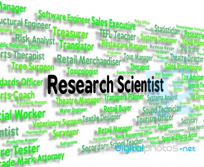 Research Scientist Indicates Gathering Data And Analysis Stock Image