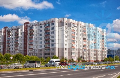 Residential Area In The City Stock Photo