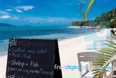 Restaurant Beachside Stock Photo