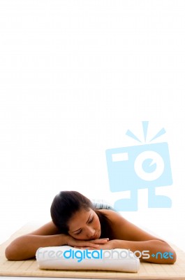 Resting Beautiful Adult Female Stock Photo