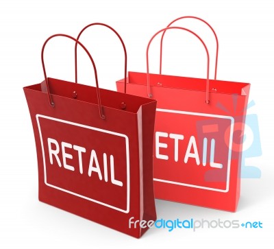 Retail Bags Show  Commercial Sales And Commerce Stock Image