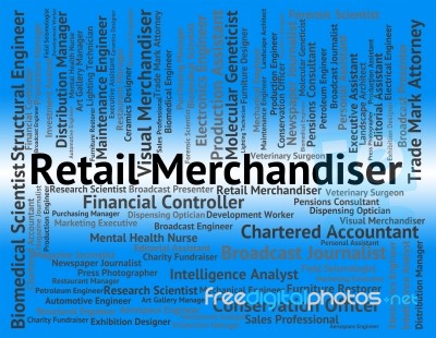 Retail Merchandiser Indicates Merchandising Tradesman And Positi… Stock Image