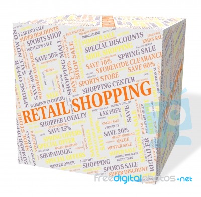 Retail Shopping Indicates Promotion Consumer And Consumerism Stock Image