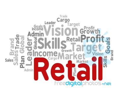 Retail Word Represents Market Marketing And Retailing Stock Image