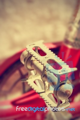 Retro Bike Pedal. Vintage Style Stock Photo