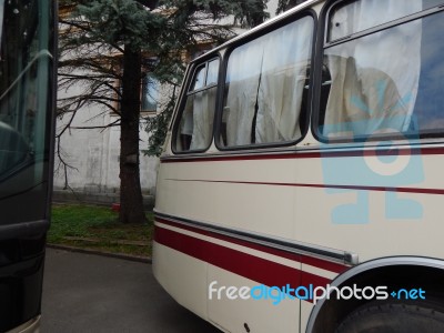 Retro Bus Antique Items And Elements  Stock Photo