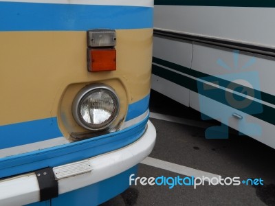 Retro Bus Antique Items And Elements Stock Photo