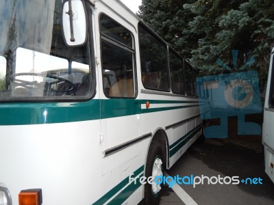 Retro Bus Antique Items And Elements  Stock Photo