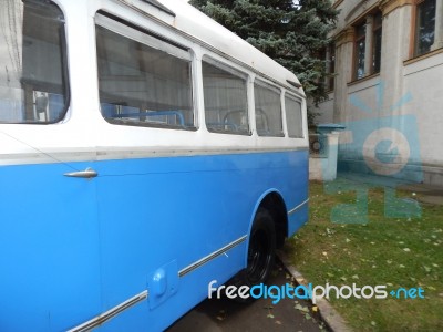 Retro Bus Antique Items And Elements  Stock Photo