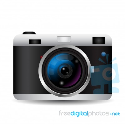 Retro Camera Icon  Stock Image