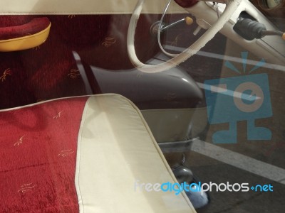 Retro Car Interior Antique Details And Elements  Stock Photo