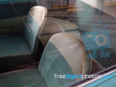 Retro Car Interior Antique Details And Elements  Stock Photo