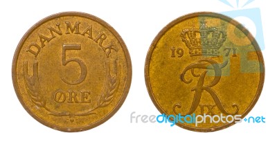 Retro Coin Of Denmark Stock Photo