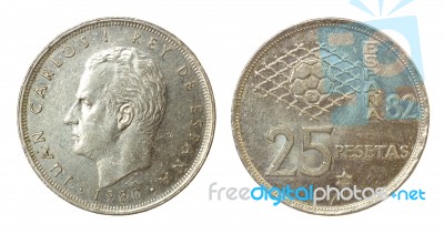 Retro Coin Of Spain Stock Photo