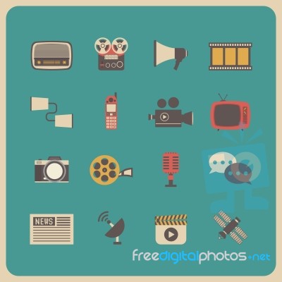 Retro Communication Icon Stock Image