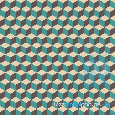 Retro Cube Pattern Stock Image