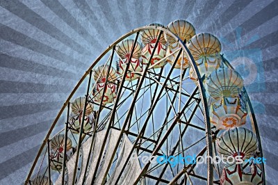 Retro Ferris Wheel Stock Photo