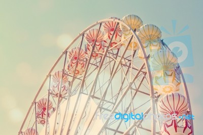 Retro Ferris Wheel Stock Photo