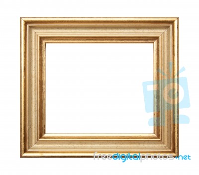 Retro Gold Picture Frame Stock Photo