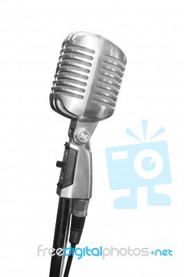 Retro Microphone Stock Photo