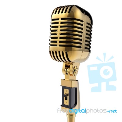 Retro Microphone Stock Photo