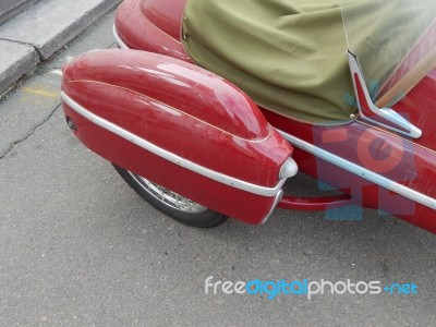 Retro Motorcycle And Bike Antique Parts And Elements Stock Photo