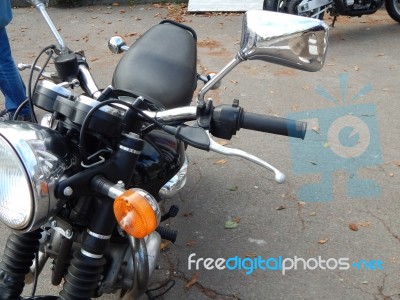 Retro Motorcycle And Bike Antique Parts And Elements Stock Photo