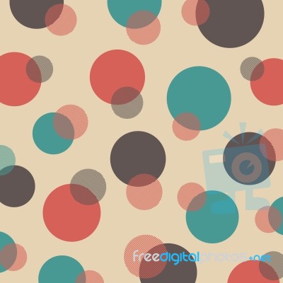 Retro Polka Dot Pattern Stock Image