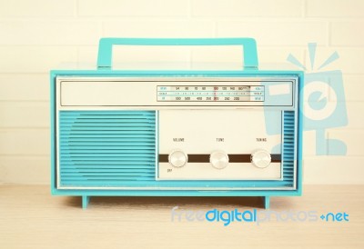 Retro Radio Stock Photo