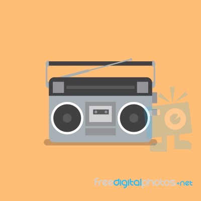 Retro Radio And Cassette Player Stock Image