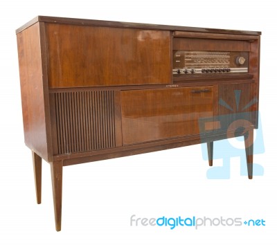 Retro Radio Isolated Stock Photo