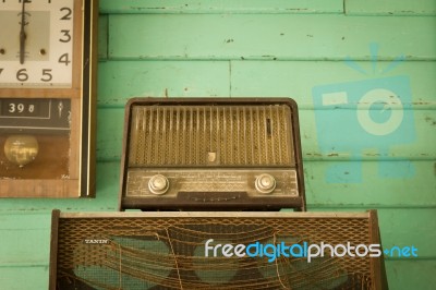 Retro Radio Player Stock Photo