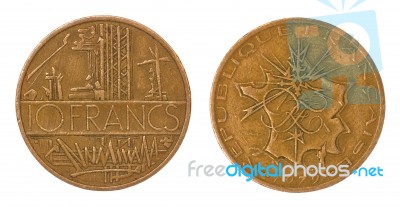 Retro Rare Coin Of France Stock Photo