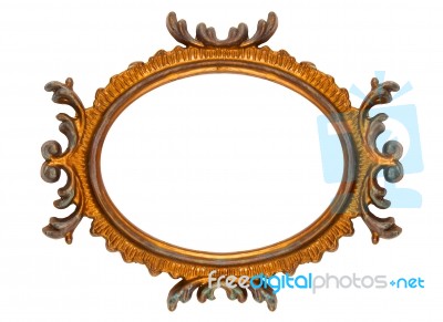 Retro Revival Old Ellipse Frame Stock Photo