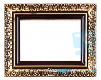 Retro Revival Old Gold Frame Stock Photo