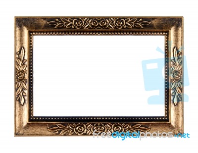 Retro Revival Old Gold Frame Stock Photo