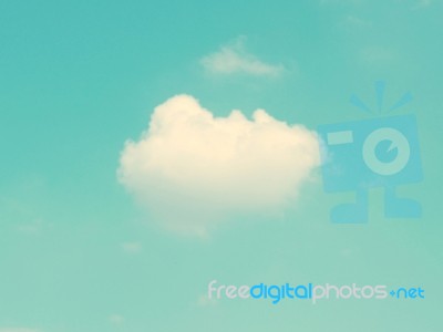 Retro Sky And Cloud Stock Photo