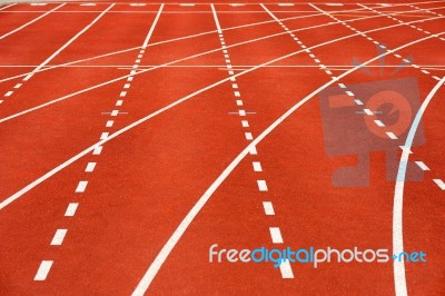 Retro Sport Running Track Stock Photo