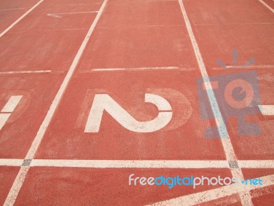 Retro Sport Running Track Stock Photo