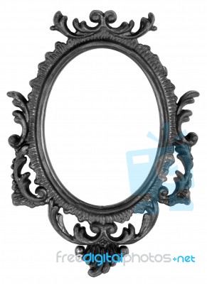 Revival Old Ellipse Black Frame Stock Photo