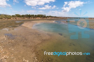 Ria Formosa Marshlands Located In The Algarve, Portugal Stock Photo