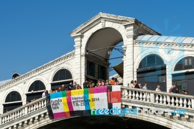 Rialto Bridge Venice Stock Photo